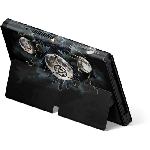 Crow and Moon Phases by Sarah Richter Nintendo Switch OLED (2021) Skin